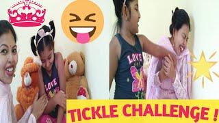 FRIEND FOOT WORSHIP - Tickle Challenge!! (Mother & Daughter) | TapeTied